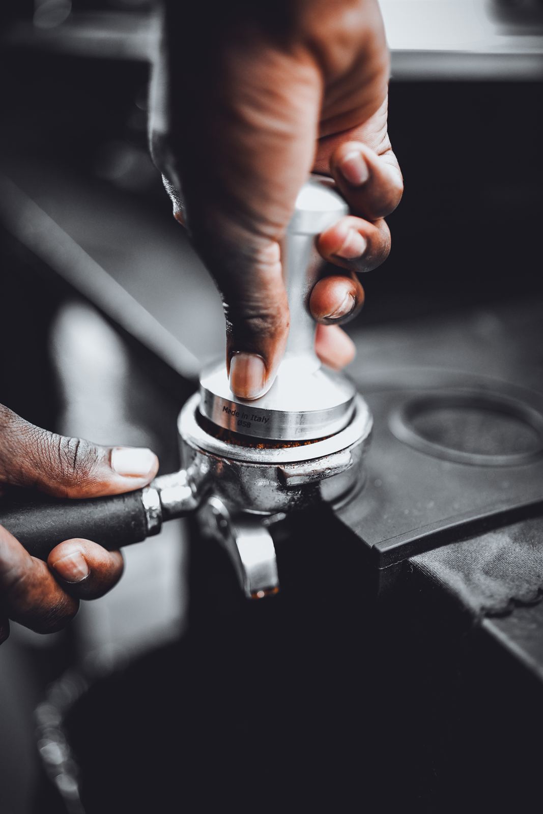 Mobile barista at the station